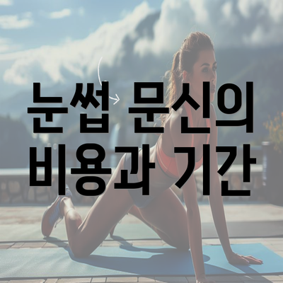 눈썹 문신의 비용과 기간