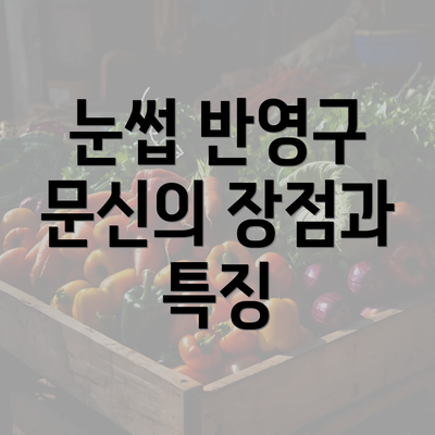 눈썹 반영구 문신의 장점과 특징