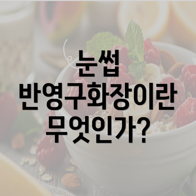 눈썹 반영구화장이란 무엇인가?