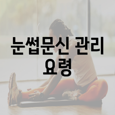 눈썹문신 관리 요령