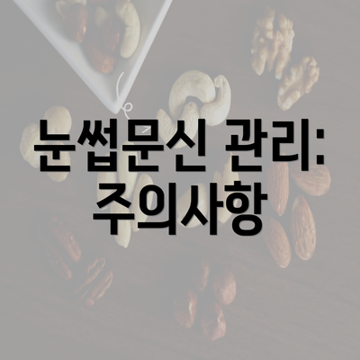 눈썹문신 관리: 주의사항