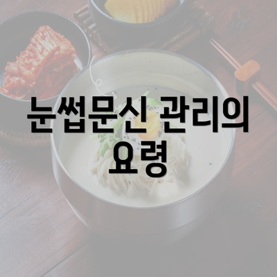 눈썹문신 관리의 요령