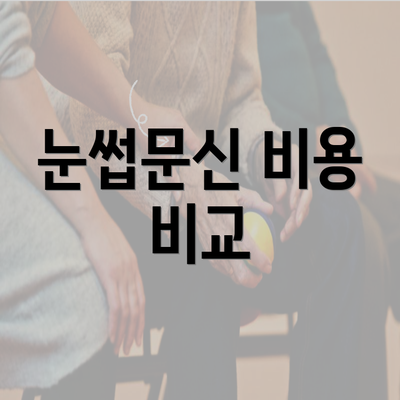 눈썹문신 비용 비교