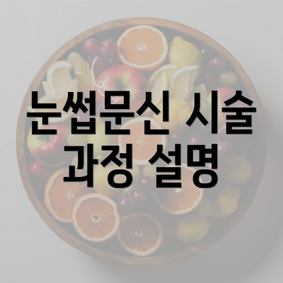 눈썹문신 시술 과정 설명