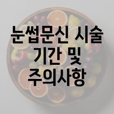 눈썹문신 시술 기간 및 주의사항