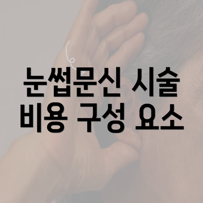 눈썹문신 시술 비용 구성 요소