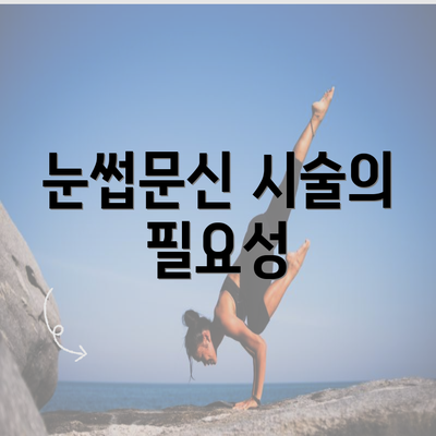 눈썹문신 시술의 필요성