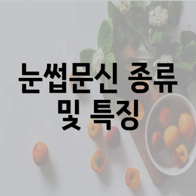 눈썹문신 종류 및 특징