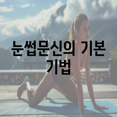 눈썹문신의 기본 기법