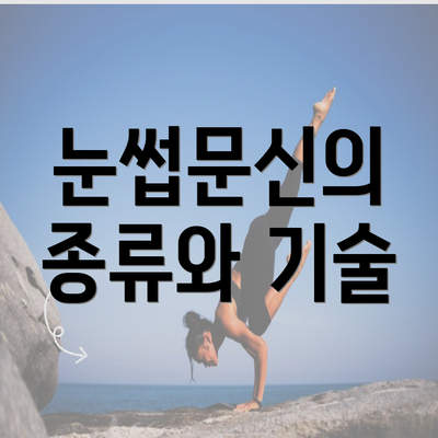 눈썹문신의 종류와 기술