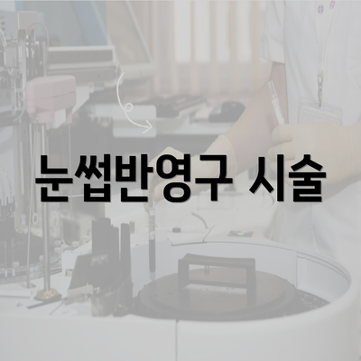 눈썹반영구 시술