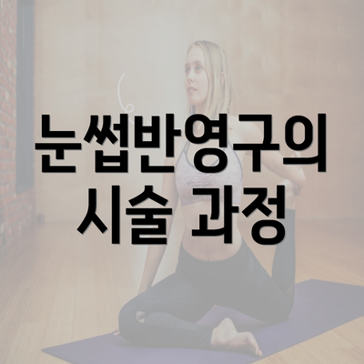 눈썹반영구의 시술 과정