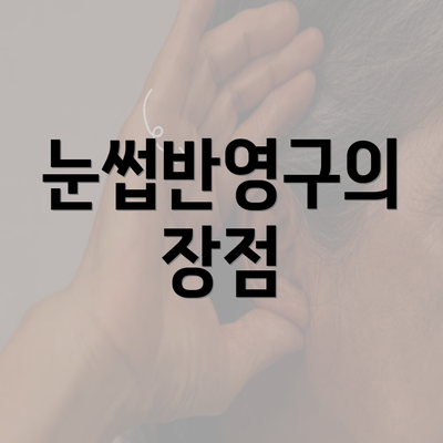 눈썹반영구의 장점