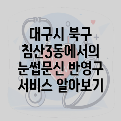 대구시 북구 침산3동에서의 눈썹문신 반영구 서비스 알아보기