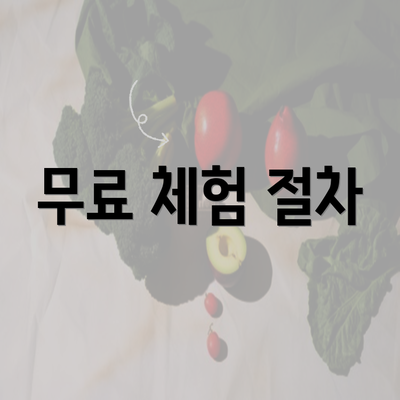 무료 체험 절차