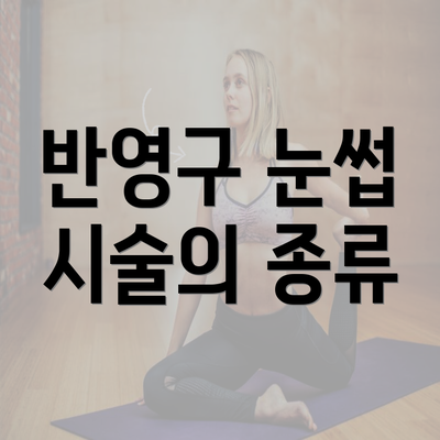 반영구 눈썹 시술의 종류