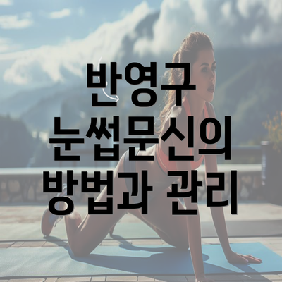 반영구 눈썹문신의 방법과 관리