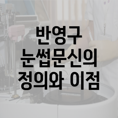 반영구 눈썹문신의 정의와 이점