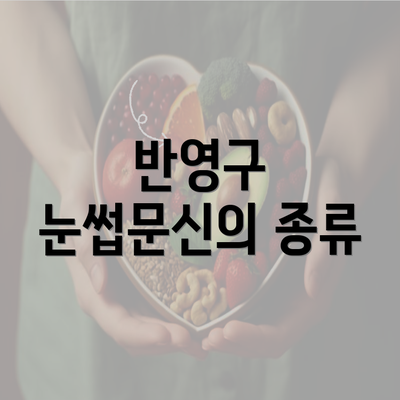 반영구 눈썹문신의 종류