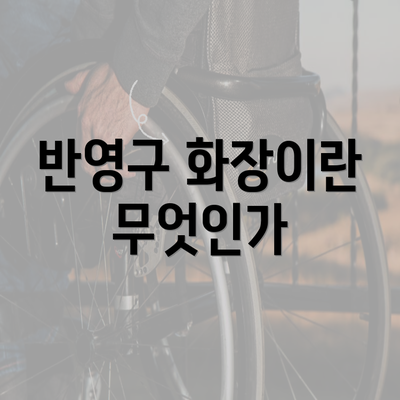 반영구 화장이란 무엇인가