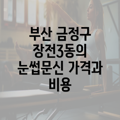 부산 금정구 장전3동의 눈썹문신 가격과 비용