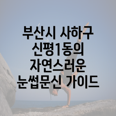 부산시 사하구 신평1동의 자연스러운 눈썹문신 가이드