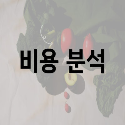 비용 분석