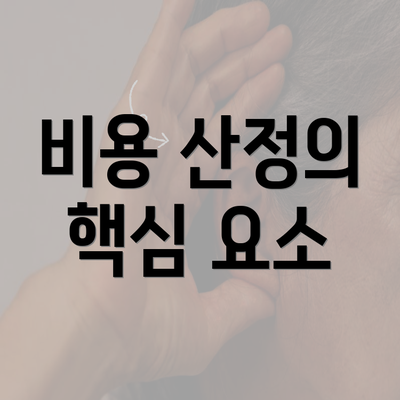 비용 산정의 핵심 요소