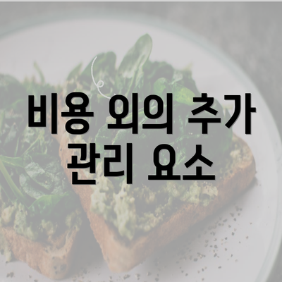 비용 외의 추가 관리 요소