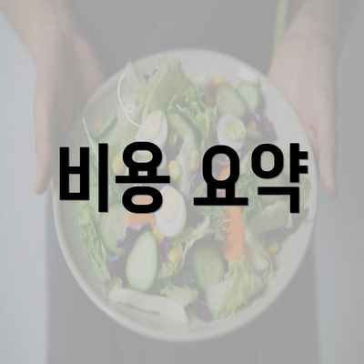 비용 요약