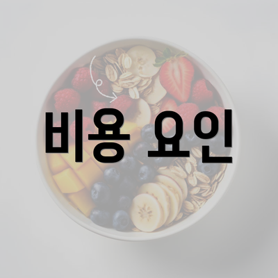 비용 요인