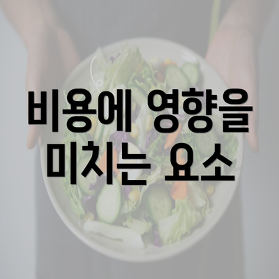 비용에 영향을 미치는 요소