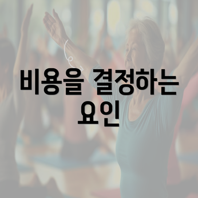 비용을 결정하는 요인