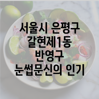 서울시 은평구 갈현제1동 반영구 눈썹문신의 인기