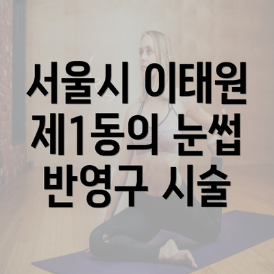 서울시 이태원 제1동의 눈썹 반영구 시술