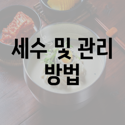 세수 및 관리 방법