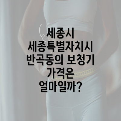 세종시 세종특별자치시 반곡동의 보청기 가격은 얼마일까?