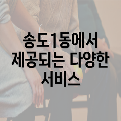 송도1동에서 제공되는 다양한 서비스