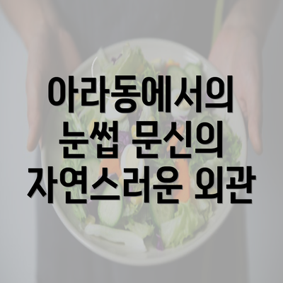 아라동에서의 눈썹 문신의 자연스러운 외관