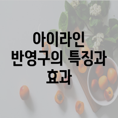 아이라인 반영구의 특징과 효과