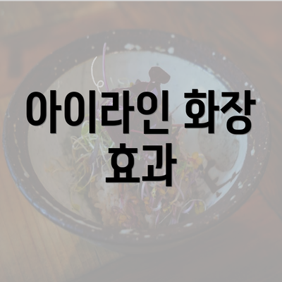 아이라인 화장 효과