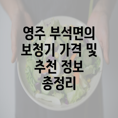 영주 부석면의 보청기 가격 및 추천 정보 총정리