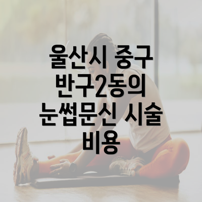 울산시 중구 반구2동의 눈썹문신 시술 비용