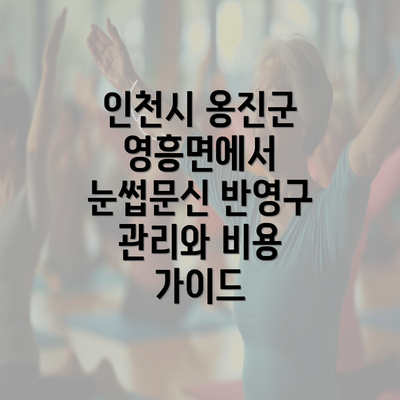 인천시 옹진군 영흥면에서 눈썹문신 반영구 관리와 비용 가이드