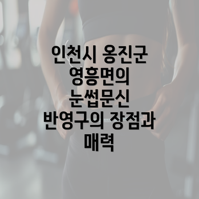 인천시 옹진군 영흥면의 눈썹문신 반영구의 장점과 매력