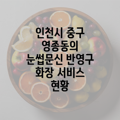 인천시 중구 영종동의 눈썹문신 반영구 화장 서비스 현황