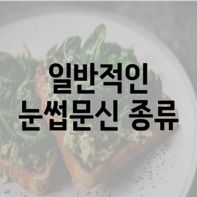 일반적인 눈썹문신 종류