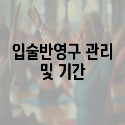 입술반영구 관리 및 기간