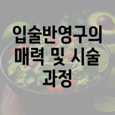 입술반영구의 매력 및 시술 과정