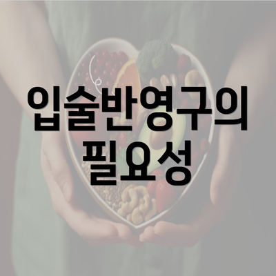 입술반영구의 필요성